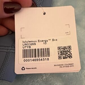 lululemon athletica Energy Bra in Blue